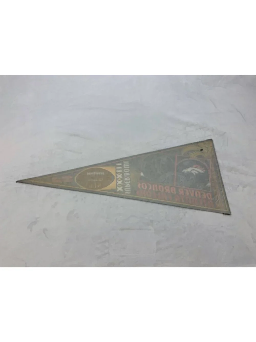 Vintage Atlanta Falcons vs Denver Broncos super bowl XXXIII 1999 pennant